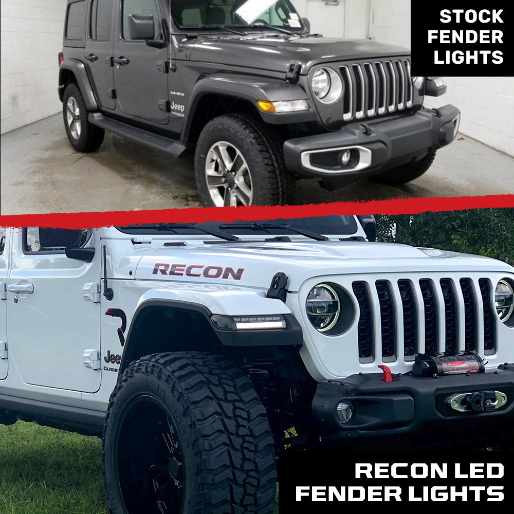 Jeep Wrangler JL 18-26 Ultra Bright White DRL OLED Amber Scanning
