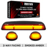 GMC & Chevy 02-07 Heavy Duty 3-PC Cab Roof Light Kit 2-Way Front & Rear Facing Ultra High Power OLEDs - Multiple Options - AMBER / SMOKED