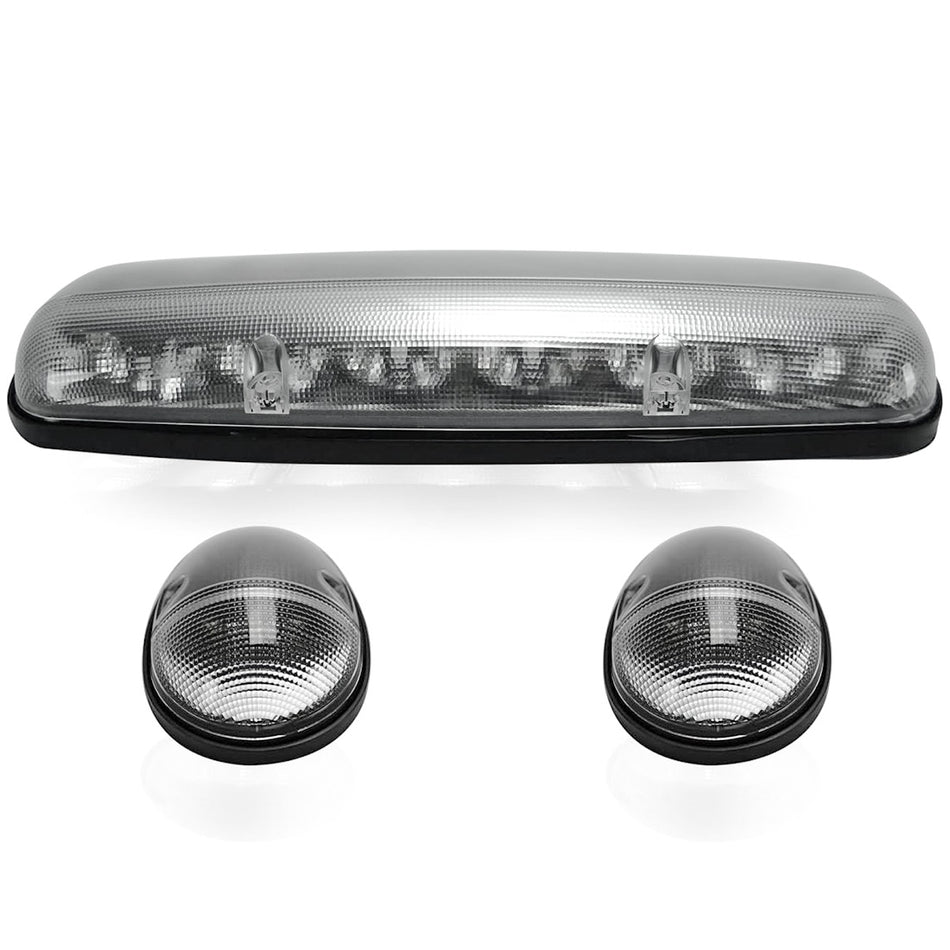 GMC & Chevy 02-07 White LED Cab Roof Lights with Clear Lens