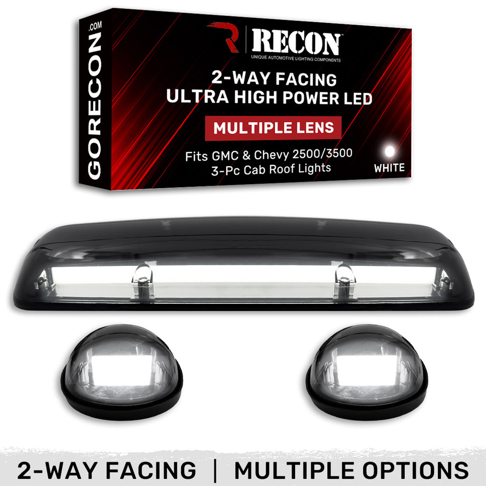 GMC & Chevy 02-07 Heavy Duty 3-PC Cab Roof Light Kit 2-Way Front & Rear Facing Ultra High Power OLEDs - Multiple Options