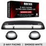 GMC & Chevy 02-07 Heavy Duty 3-PC Cab Roof Light Kit 2-Way Front & Rear Facing Ultra High Power OLEDs - Multiple Options - WHITE / SMOKED
