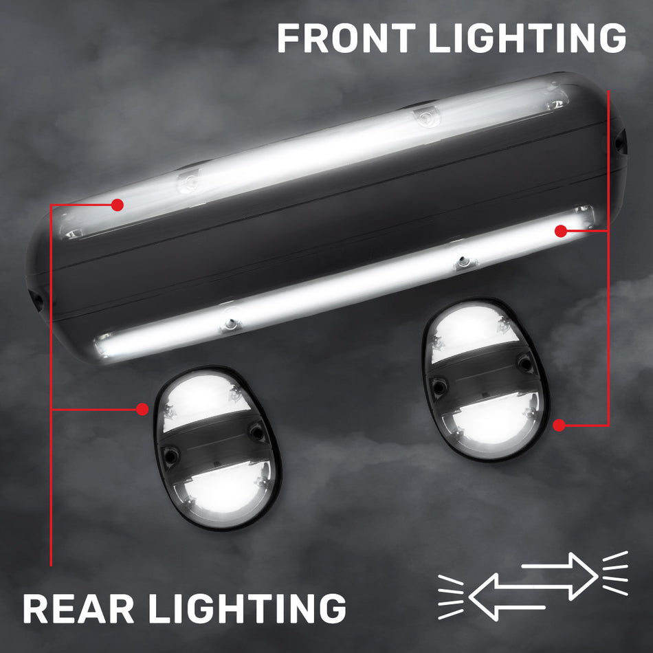 GMC & Chevy 02-07 Heavy Duty 3-PC Cab Roof Light Kit 2-Way Front & Rear Facing Ultra High Power OLEDs - Multiple Options