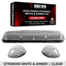 GMC & Chevy 02-07 3-Piece Cab Roof Light Kit Strobe LED White & Amber - Multiple Lens - CLEAR