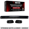 GMC & Chevy 07-14 3-Piece Cab Roof Light Kit Strobe LED White & Amber - Multiple Lens - SMOKED