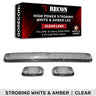 GMC & Chevy 07-14 3-Piece Cab Roof Light Kit Strobe LED White & Amber - Multiple Lens - CLEAR