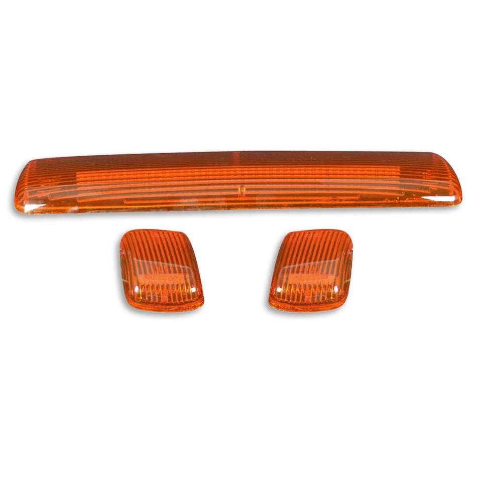 GMC & Chevy 15-19 Heavy Duty 3 Piece Cab Roof Lights LED Amber Lens in Amber