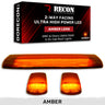 GMC & Chevy 15-19 Heavy-Duty 3 Piece Cab Roof Light Kit 2-Way Front & Rear Facing Ultra High-Power LEDs - Multiple Lens & Colors - AMBER / AMBER