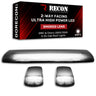 GMC & Chevy 15-19 Heavy-Duty 3 Piece Cab Roof Light Kit 2-Way Front & Rear Facing Ultra High-Power LEDs - Multiple Lens & Colors - WHITE / SMOKED