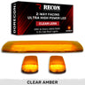 GMC & Chevy 15-19 Heavy-Duty 3 Piece Cab Roof Light Kit 2-Way Front & Rear Facing Ultra High-Power LEDs - Multiple Lens & Colors - AMBER / CLEAR
