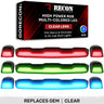 GMC & Chevy 20-26 (4th Gen Body) Heavy-Duty 3-Piece Ultra Bright RGB Multi-Colored LED Cab Roof Lights Bluetooth App (Replaces Factory Cab Lights Only) - Multiple Lens - CLEAR
