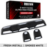 RECON - GMC & Chevy 20-26 (4th Gen) Heavy-Duty 3-Pc Cab Roof Light Set 2-Way Front & Rear Facing Ultra High-Power LED (ATTN: For models that DID NOT come with factory cab roof lights) - Multiple Options - WHITE / SMOKED