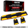 RECON - GMC & Chevy 20-26 (4th Gen) Heavy-Duty 3-Pc Cab Roof Light Set 2-Way Front & Rear Facing Ultra High-Power LED (ATTN: For models that DID NOT come with factory cab roof lights) - Multiple Options - AMBER / CLEAR