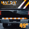 "May Day" High Intensity Dual Row Tailgate Warning Strobing LED Light Bar Amber & White - Multiple Sizes - 49" LIGHT BAR
