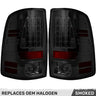 Dodge RAM 1500 Classic Body 09-23 LED Tail Lights (Replaces Factory/OEM Halogen Only) - Multiple Lens - SMOKED