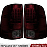 Dodge RAM 1500 Classic Body 09-23 LED Tail Lights (Replaces Factory/OEM Halogen Only) - Multiple Lens - DARK SMOKED RED