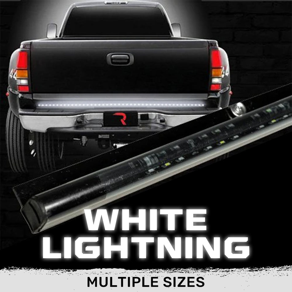 “White Lightning” Tailgate Bar LED Brake Lights Red & LED Reverse Lights White - Multiple Sizes