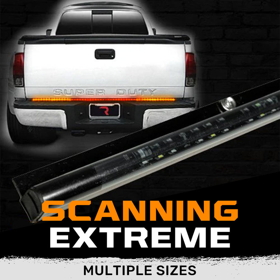 “Extreme” Tailgate Light Bar LED Scanning Amber Turn Signals, Brake & Reverse Lights - Multiple Sizes