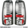 Chevy Silverado & GMC Sierra 99-07 Ultra Bright LED Tail Lights - Multiple Lens - CLEAR
