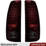 Chevy Silverado & GMC Sierra 99-07 Ultra Bright LED Tail Lights - Multiple Lens - SMOKED RED