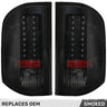 Chevy Silverado (1500, 2500, 3500) Single-Wheel 07-13 Ultra Bright LED Tail Lights - Multiple Lens - SMOKED