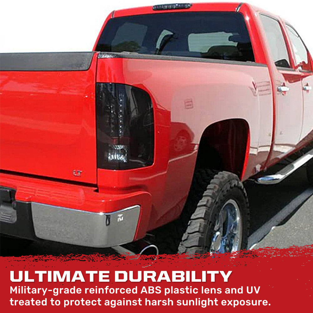 LED Tailgate Light Bar For 2001-2014 Silverado 2500HD / 2007-2014 3500HD – Red, Chrome Housing, Epartsgogo