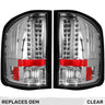 Chevy Silverado (1500, 2500, 3500) Single-Wheel 07-13 Ultra Bright LED Tail Lights - Multiple Lens - CLEAR