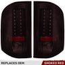 Chevy Silverado (1500, 2500, 3500) Single-Wheel 07-13 Ultra Bright LED Tail Lights - Multiple Lens - SMOKED RED