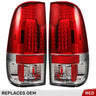 Ford 08-16 Super Duty (F250, F350, F450, F550) Ultra Bright LED Tail Lights - Multiple Lens - RED