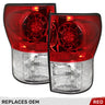 Toyota Tundra 07-13 Ultra Bright LED Tail Lights - Multiple Lens - RED