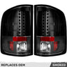 GMC Sierra (1500, 2500, 3500) Single-Wheel 07-13 Ultra Bright LED Tail Lights - Multiple Lens - SMOKED