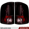 GMC Sierra (1500, 2500, 3500) Single-Wheel 07-13 Ultra Bright LED Tail Lights - Multiple Lens - SMOKED RED