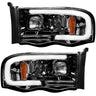 Dodge 02-05 RAM 1500/2500/3500 Projector Headlights OLED Halos & DRL - Multiple Styles - SMOKED