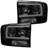 Ford Super Duty 99-04 Projector Headlights OLED Halos DRL - Multiple Styles - SMOKED