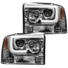 Ford Super Duty 05-07 Projector Headlights OLED Halos, DRL - Multiple Styles - CLEAR