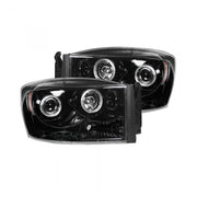 Dodge RAM 06-08 1500 &amp; 06-09 2500/3500 PROJECTOR HEADLIGHTS - Smoked / Black