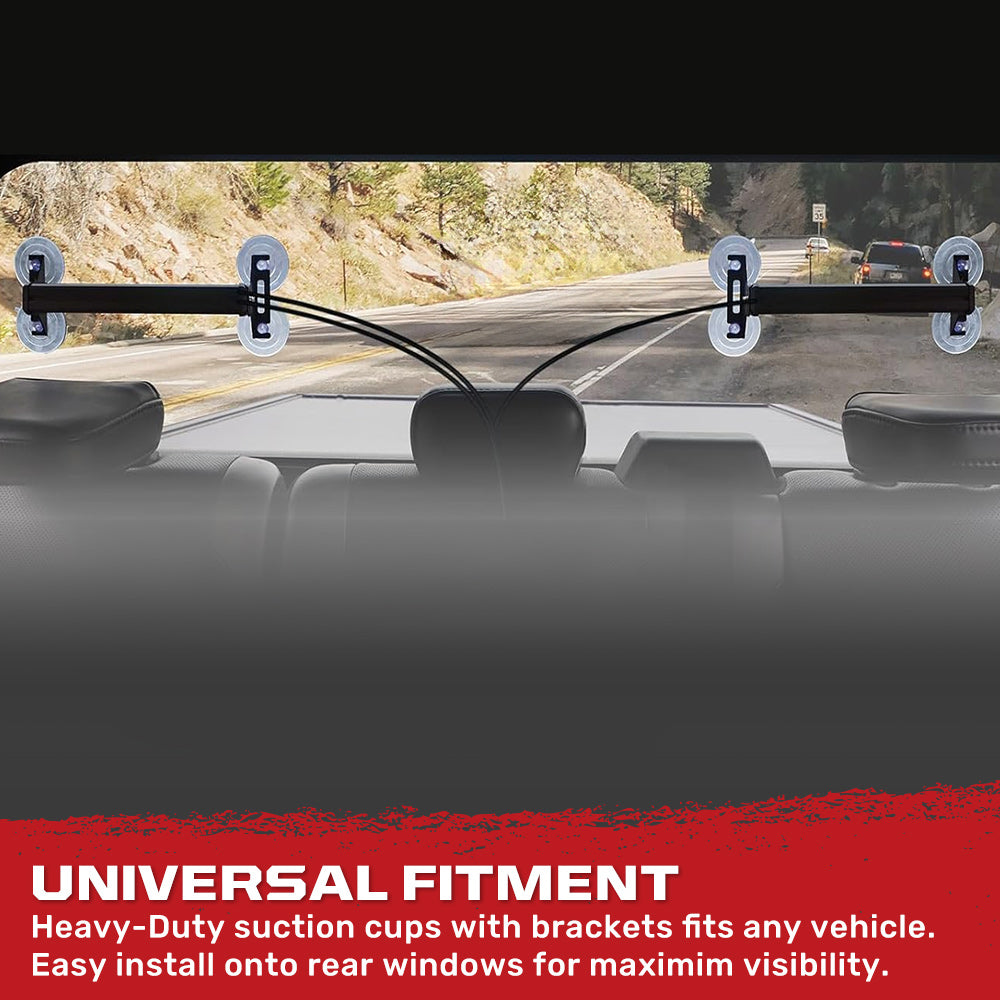 Interior Rear Window 2-PC LED Strobe/Flashing Light Bars in Amber & Wh ...