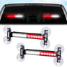 Interior Rear Window 2-PC LED Strobe/Flashing Light Bars - Suction Cup Installation A/C Adapter Plug & Play with 20 Lighting Function - Multiple Colors - RED & WHITE