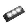 Universal 3-Watt 12 Function 3 LED Emergency Flashing Strobe Light - Multiple Colors - WHITE