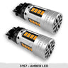 3157 LED Ultra High-Power Turn Signal Bulbs CAN Bus Compatible Eliminates Hyper Flash - Multiple Colors - AMBER
