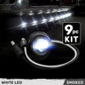 Universal 9-Pc Front Lower Air Dam Ultra Bright LED Light Kit - Multiple Options - WHITE / SMOKED