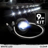 Universal 9-Pc Front Lower Air Dam Ultra Bright LED Light Kit - Multiple Options - WHITE / CLEAR