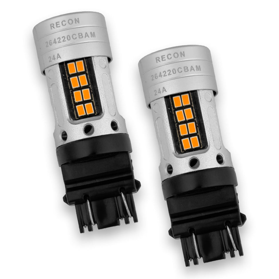 7740 LED Ultra High-Power Amber Turn Signal Bulbs CAN Bus Compatible Eliminates Hyper Flash