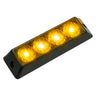 Universal 4-Watt 19 Function 4 LED Emergency Flashing Strobe Light - Multiple Colors - AMBER