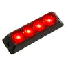 Universal 4-Watt 19 Function 4 LED Emergency Flashing Strobe Light - Multiple Colors - RED