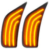 Cadillac 21-24 Escalade & GMC 21-24 Yukon/Yukon XL/Yukon Denali (5th Gen) & 21-24 Chevy Tahoe/Suburban (5th GEN) LED Front Fender Lens White or Amber LEDs - Smoked or Clear Lens - AMBER / SMOKED