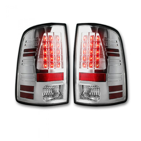 Dodge RAM 1500/2500/3500 13-18 (Replaces OEM LED) Tail Lights LED in Dark Red Smoked