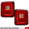 Jeep Wrangler JL 18-26 Ultra Bright Scanning OLED Tail Lights (Replaces Factory/OEM Halogen) - Multiple Lens - RED