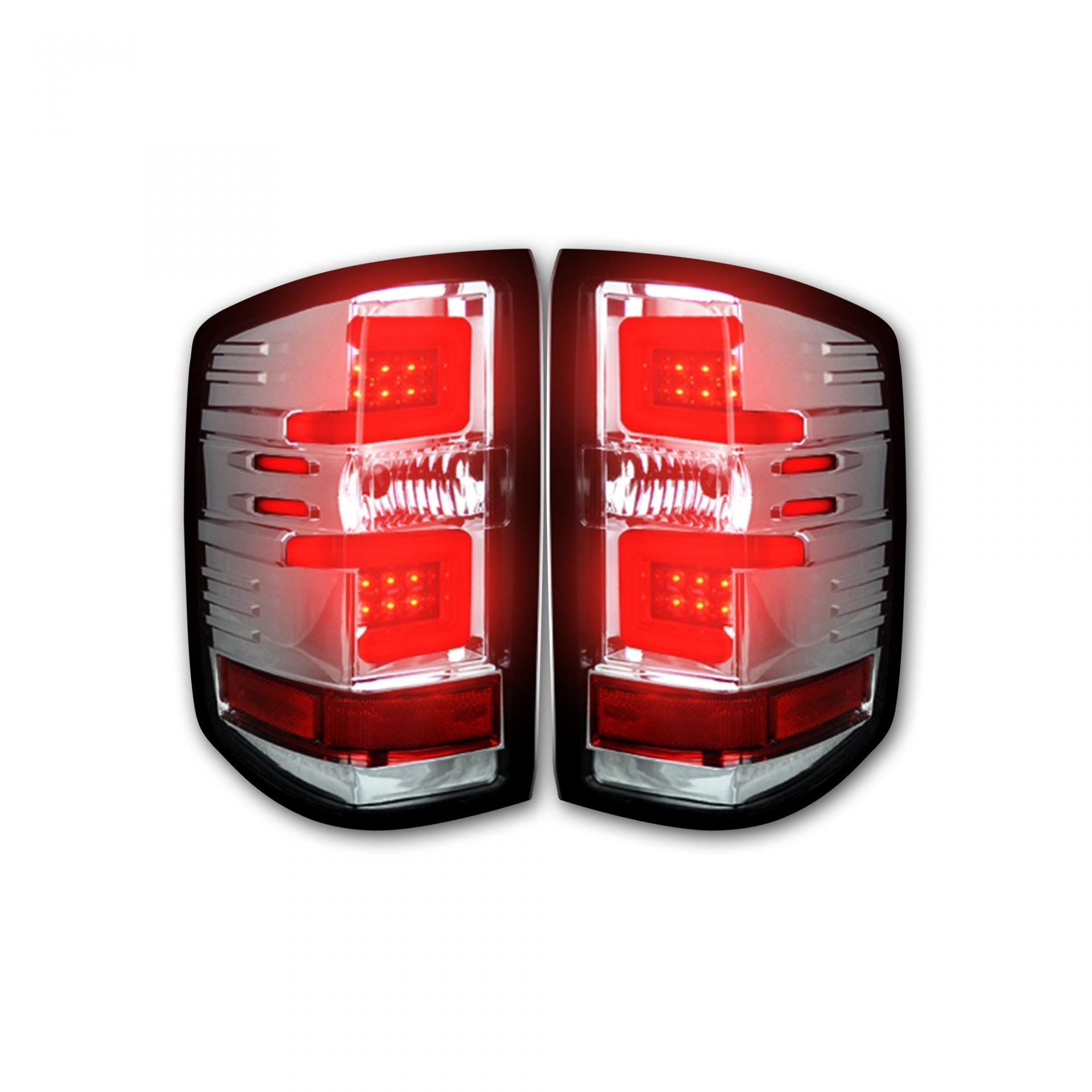 Chevy Silverado 1500 16-18 &amp; 2500/3500 16-19 (Replaces OEM LED) Tail Lights OLED in Clear