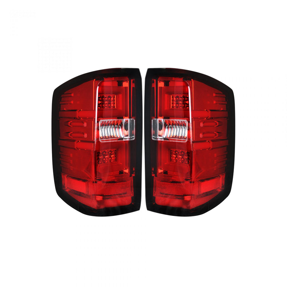 GMC Sierra 1500 14-18 &amp; 2500/3500 14-19 (Fits 3rd Gen) Tail Lights OLED in Red