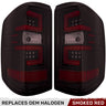Chevy Silverado 1500 14-18 (Replaces OEM Halogen Only) Tail Lights OLED in Multiple Lens - SMOKED RED